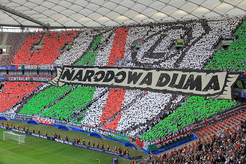 Fans' celebration during the Polish Cup final (2015)